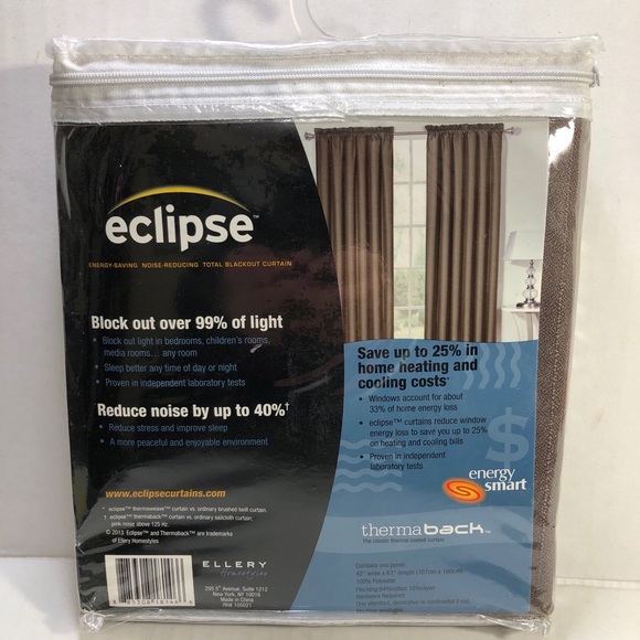 Eclipse Thermaback Blackout Curtain One Panel Birgit Rod - Picture 4 of 7